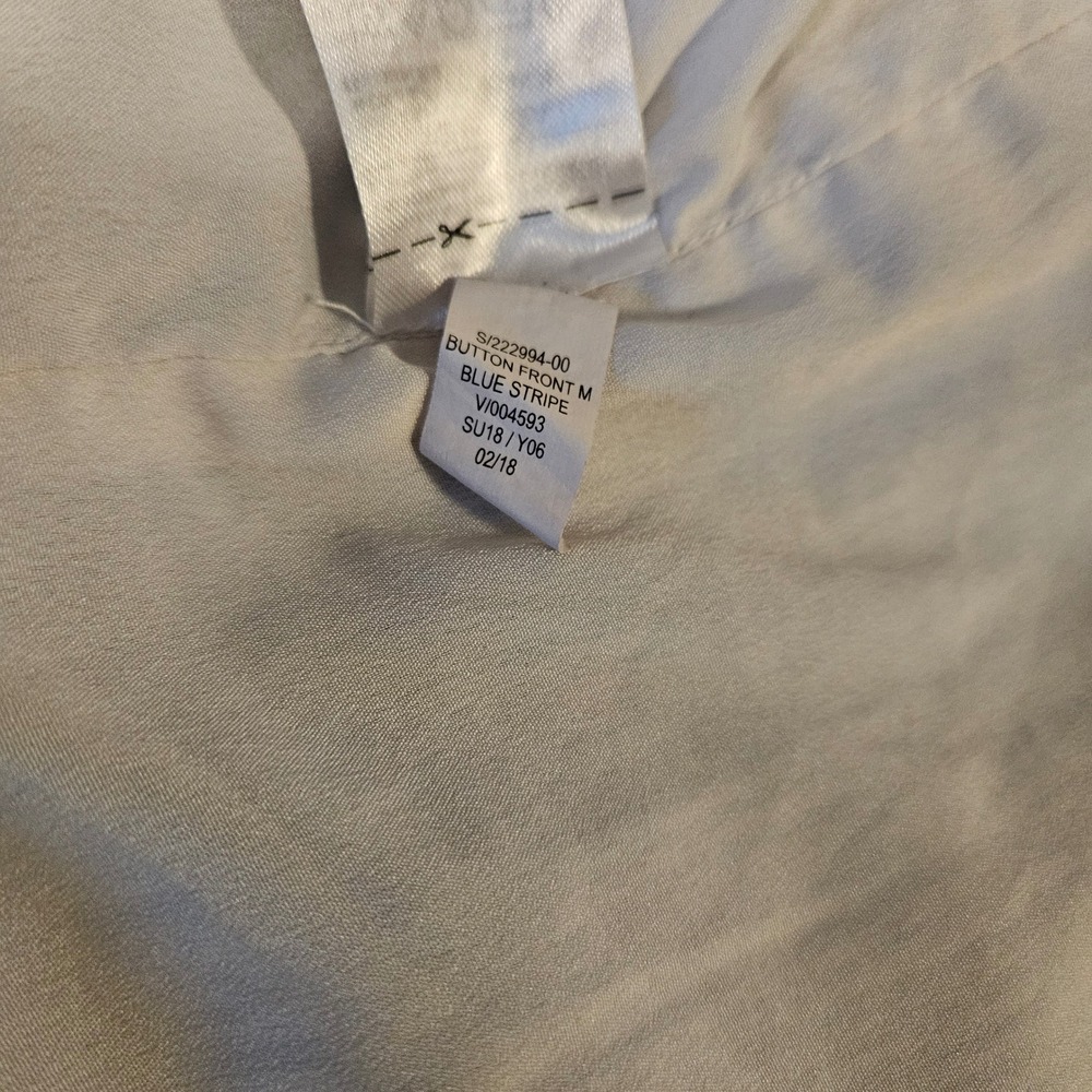 Old Navy XL Blue White Striped Button Front Ruffle Hem‎ Midi Skirt - Picture 7 of 9